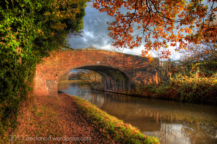 bridges canals waterways England UK red brick autumn scenery west midlands